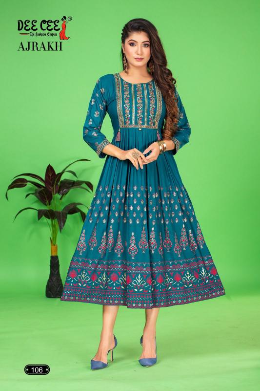 DEECEE AJRAKH Kurti Wholesale catalog