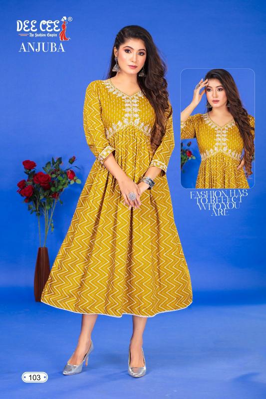 DEECEE ANJUBA Kurti Wholesale catalog