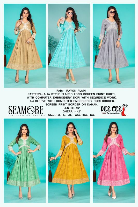 DEECEE SEAMORE Kurti Wholesale catalog