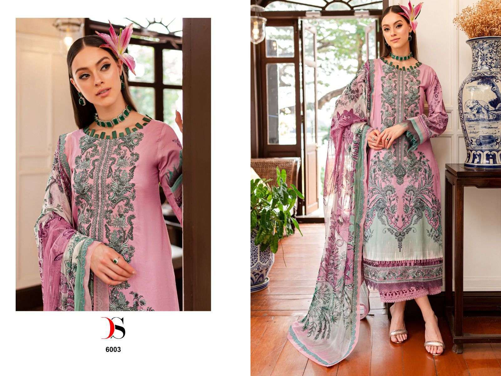 Deepsy Firdous Queens Court 6 Nx Chiffon Dupatta Pakistani Suits Wholesale catalog