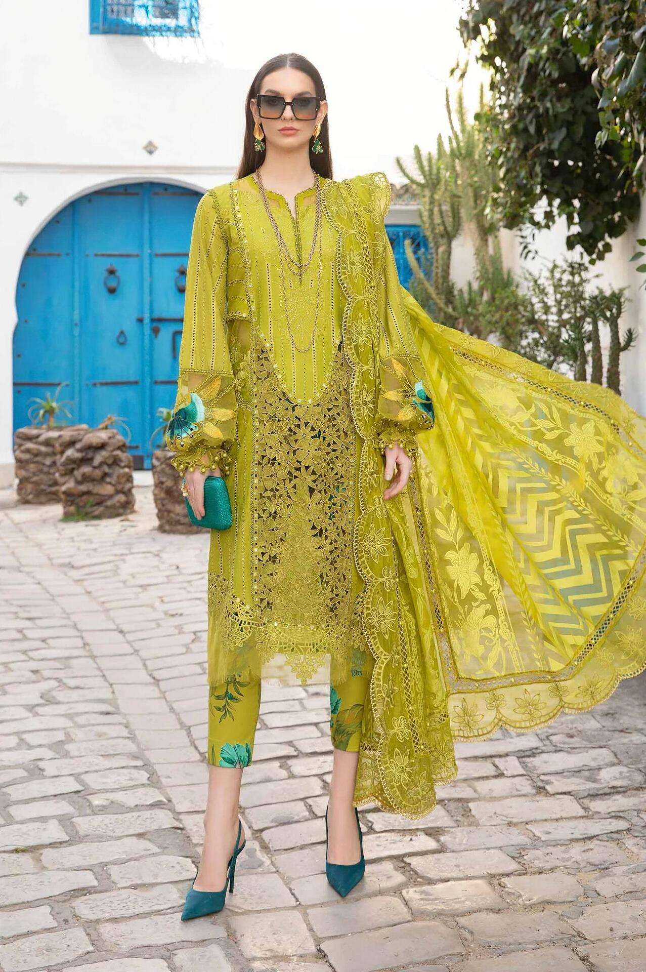 Deepsy Maria B Voyage Lawn 24 Chiffon Dupatta Pakistani Suit Wholesale catalog