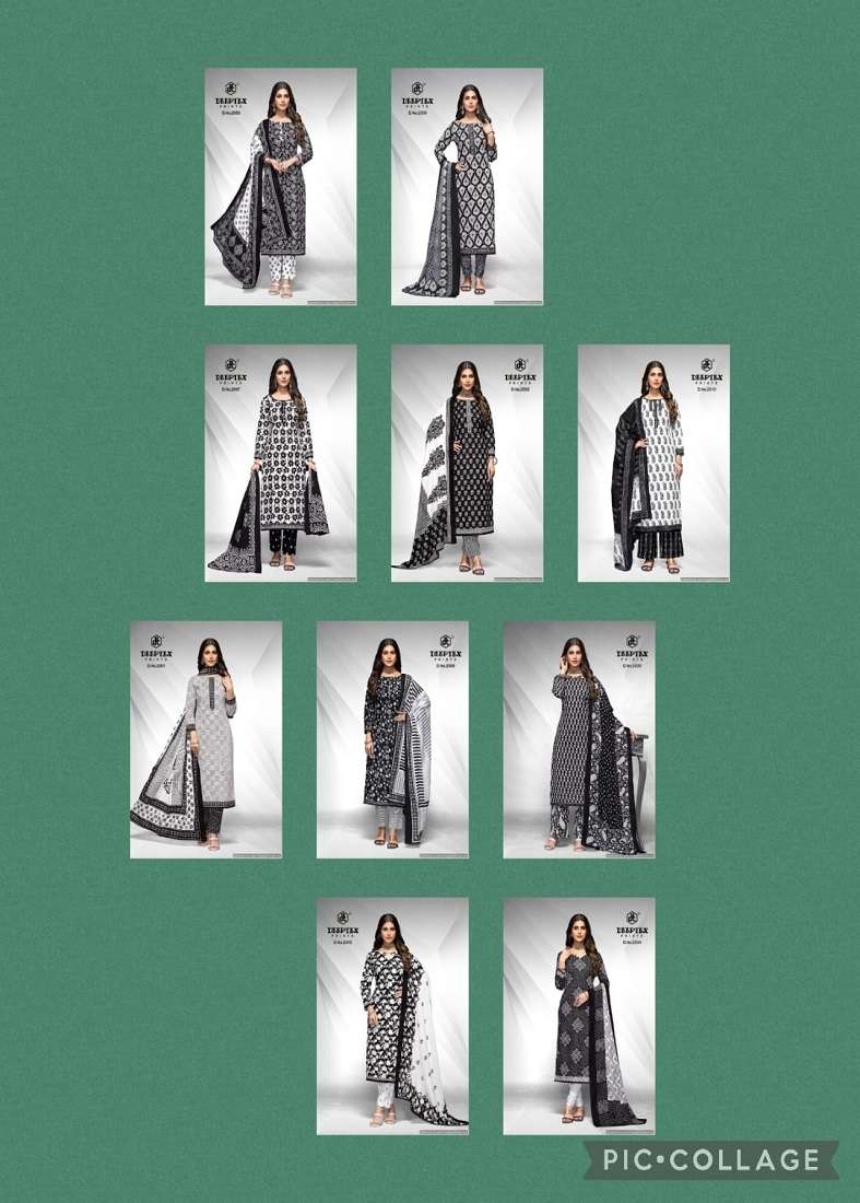 Deeptex Aaliza Black And White Vol-2 – Dress Material - Wholesale Catalog