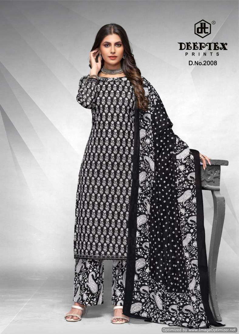 Deeptex Aaliza Black And White Vol-2 – Dress Material - Wholesale Catalog