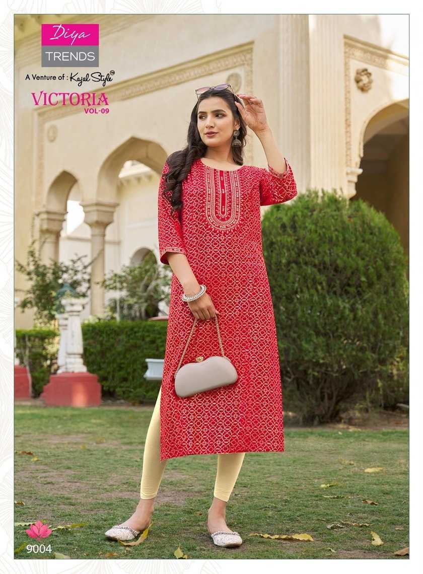DIYA TRENDS VICTORIA Vol.9 Kurti Wholesale catalog
