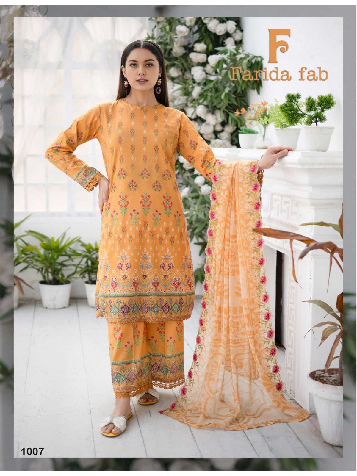 Farida Fab Spring Summer Cotton Dress Material Wholesale catalog