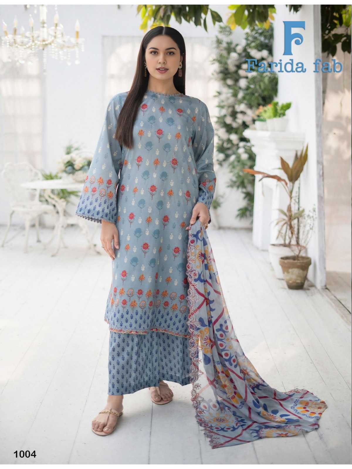 Farida Fab Spring Summer Cotton Dress Material Wholesale catalog