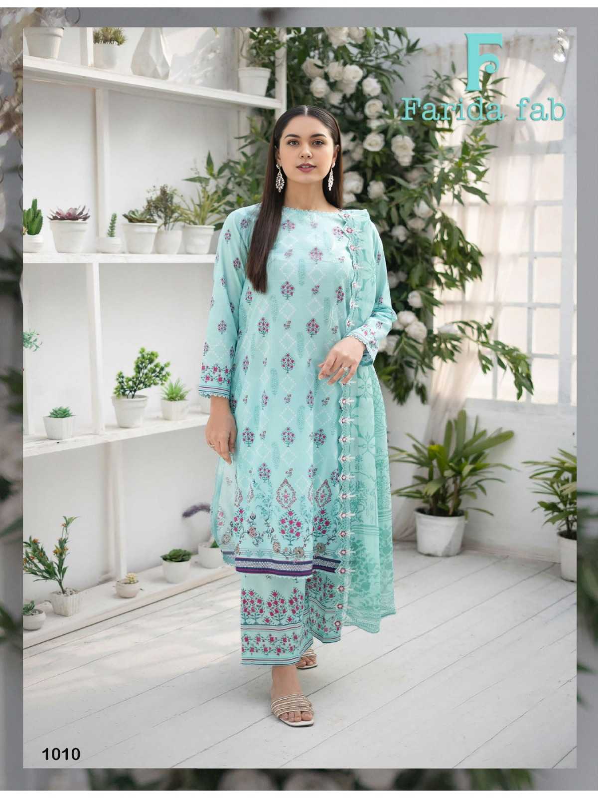 Farida Fab Spring Summer Cotton Dress Material Wholesale catalog