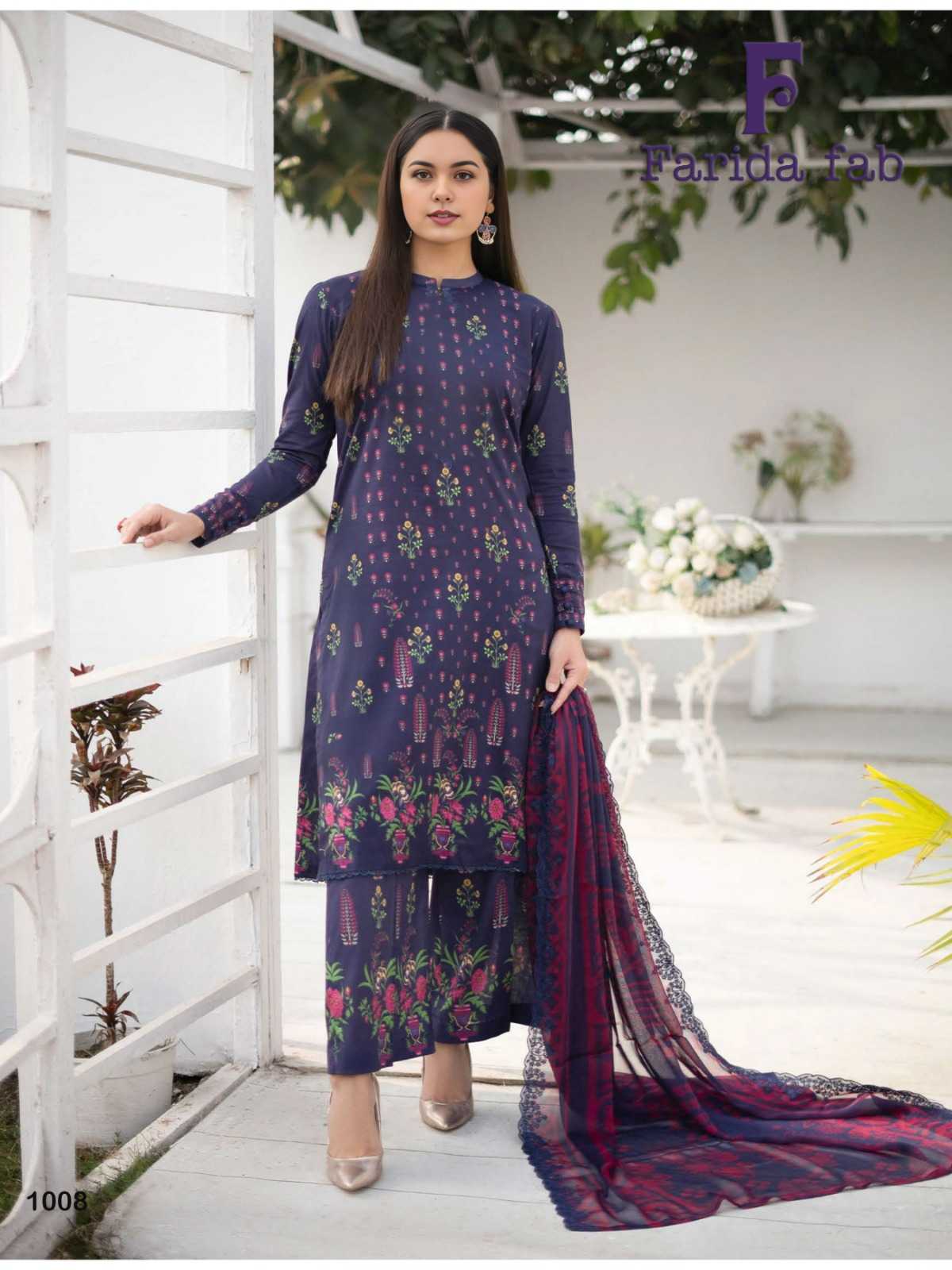 Farida Fab Spring Summer Cotton Dress Material Wholesale catalog