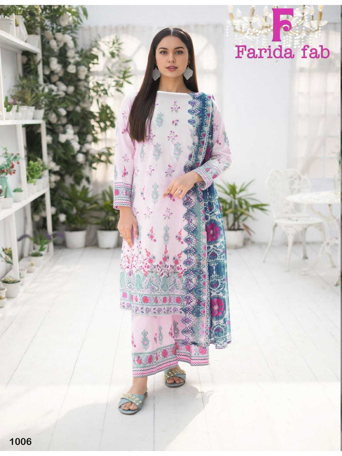 Farida Fab Spring Summer Cotton Dress Material Wholesale catalog