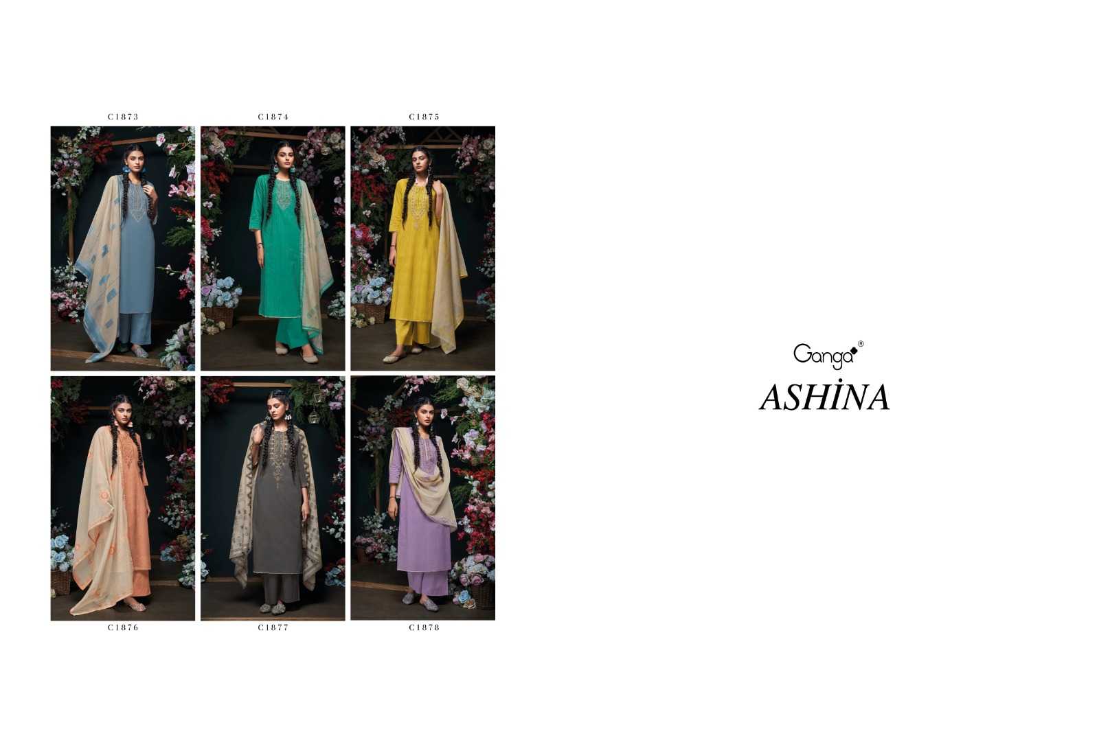 Ganga ASHINA Dress Materials Wholesale catalog