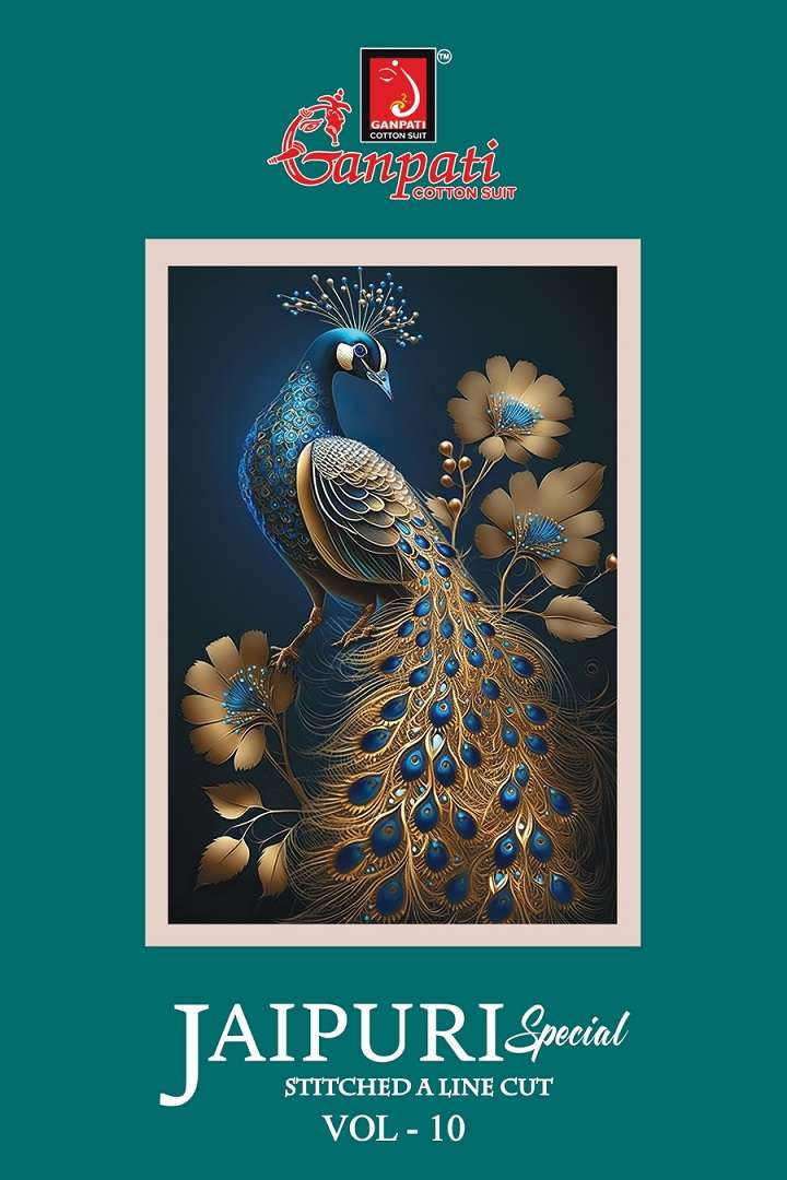 Ganpati Jaipuri Special Vol-10 – A-Line Cut Kurti Pant With Dupatta - Wholesale Catalog