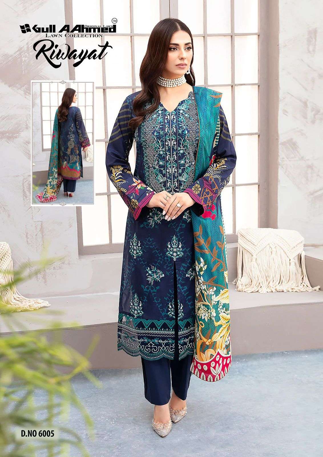 Gull A Ahmed Riwayat Vol 6 Lawn Cotton Dress Material Wholesale catalog