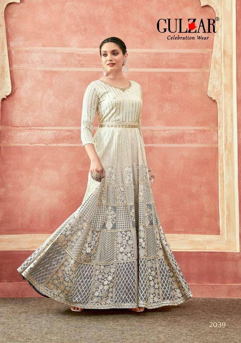 Gulzar Falguni Georgette Designer Gown Wholesale catalog