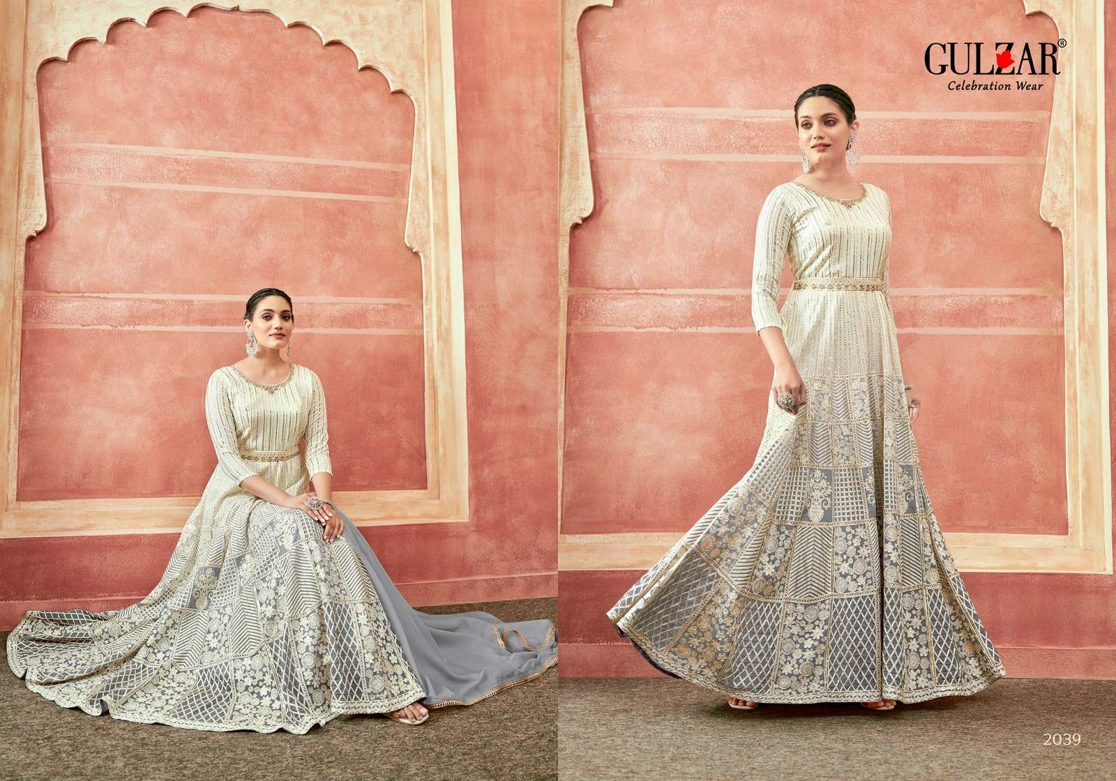 Gulzar Falguni Georgette Designer Gown Wholesale catalog