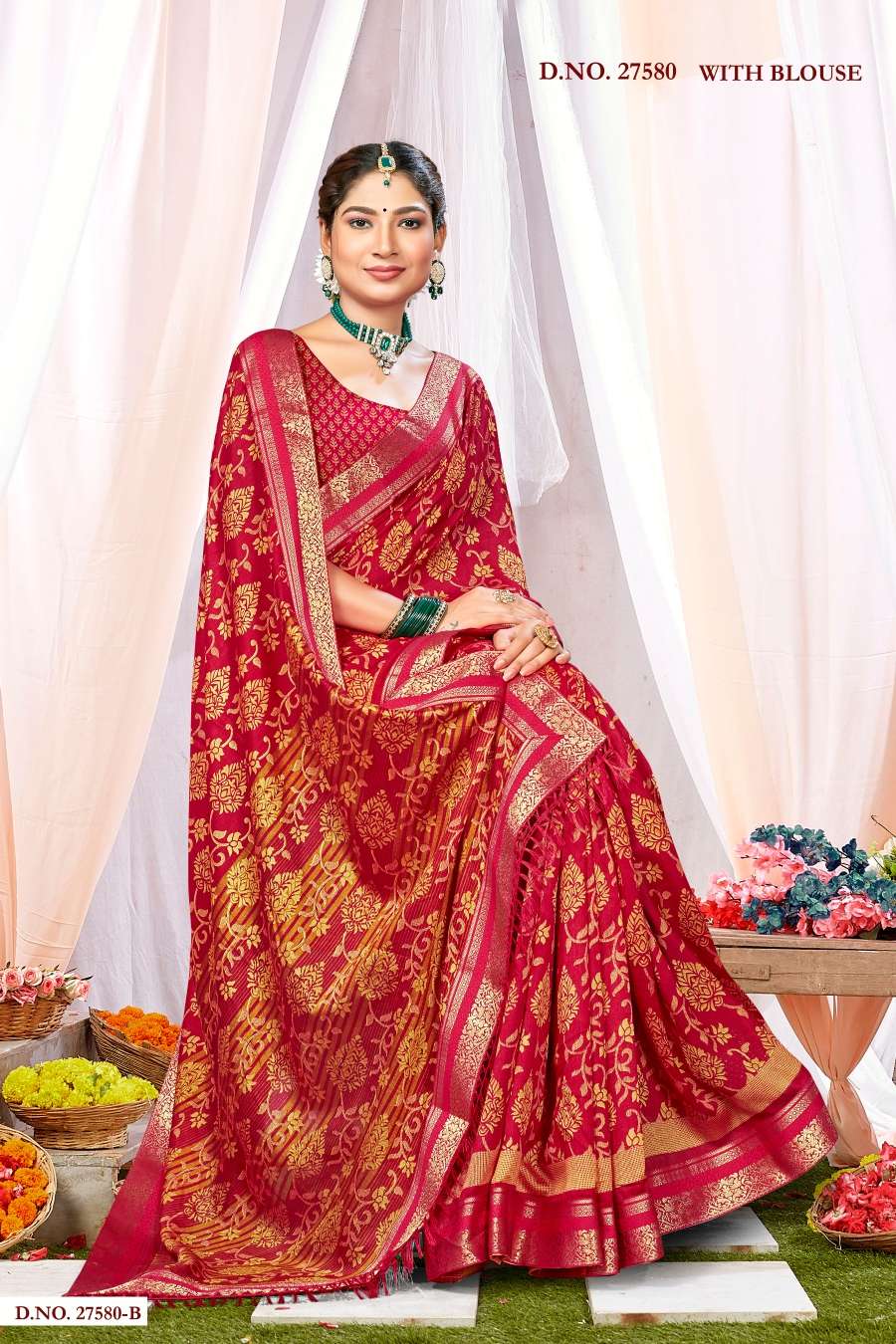INDER SILK MILLS SAMSUNG-27580 Saree Wholesale catalog