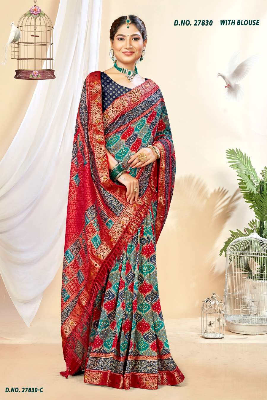 INDER SILK MILLS SAMSUNG-27830 Saree Wholesale catalog