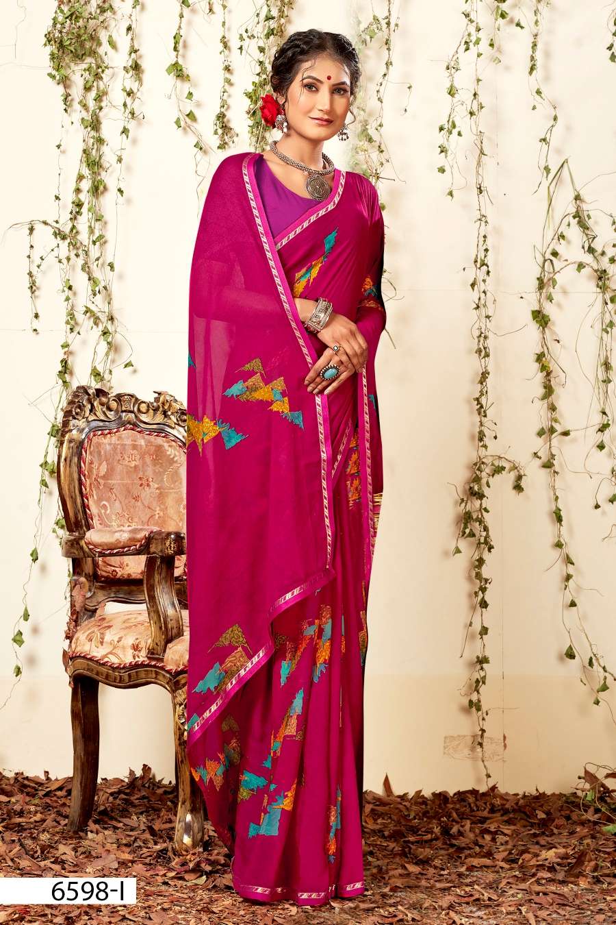 INDER SILK MILLS SEV MAMRA-6598 Saree Wholesale catalog