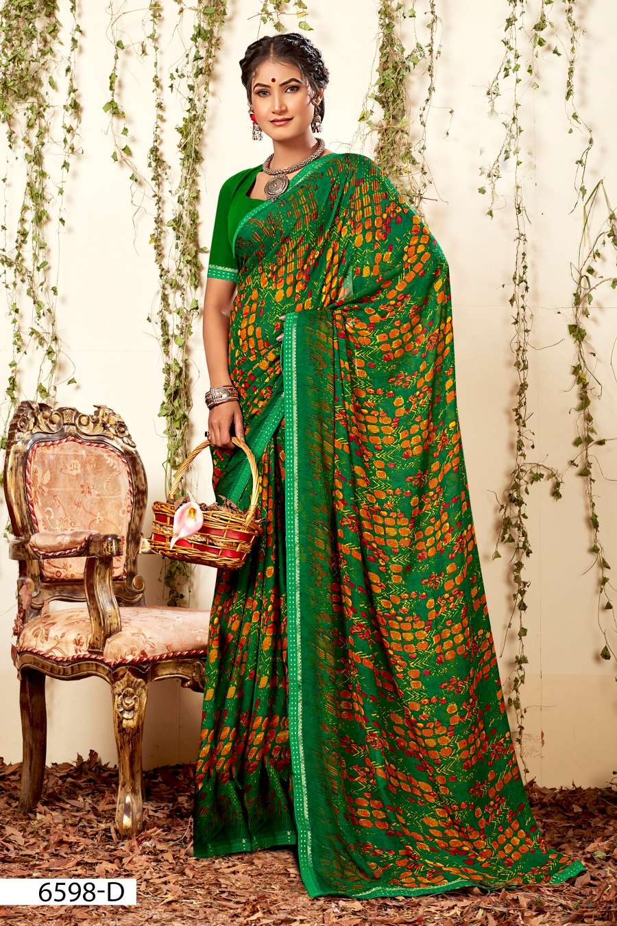 INDER SILK MILLS SEV MAMRA-6598 Saree Wholesale catalog