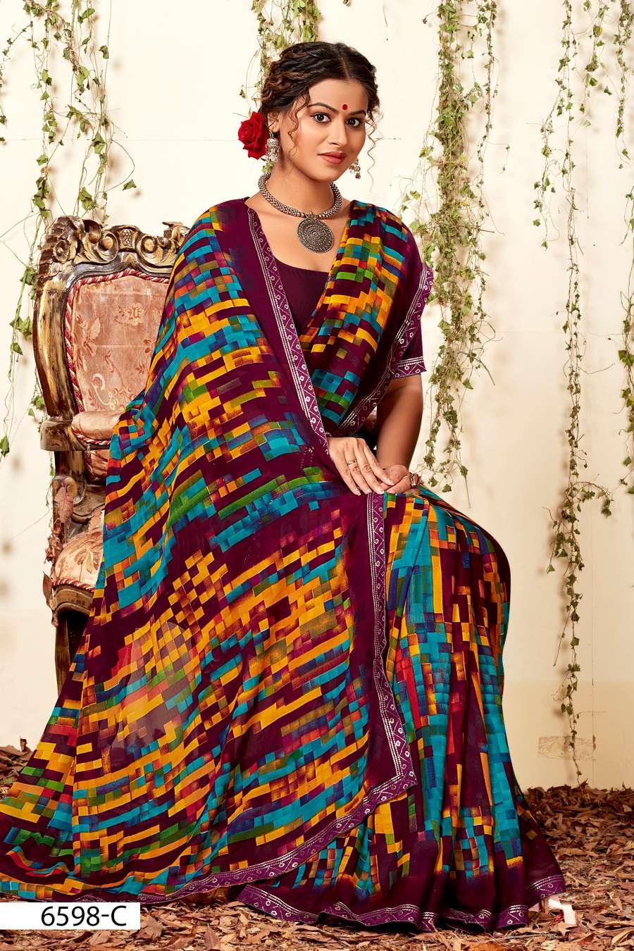 INDER SILK MILLS SEV MAMRA-6598 Saree Wholesale catalog