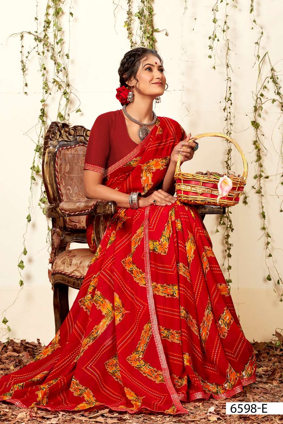 INDER SILK MILLS SEV MAMRA-6598 Saree Wholesale catalog