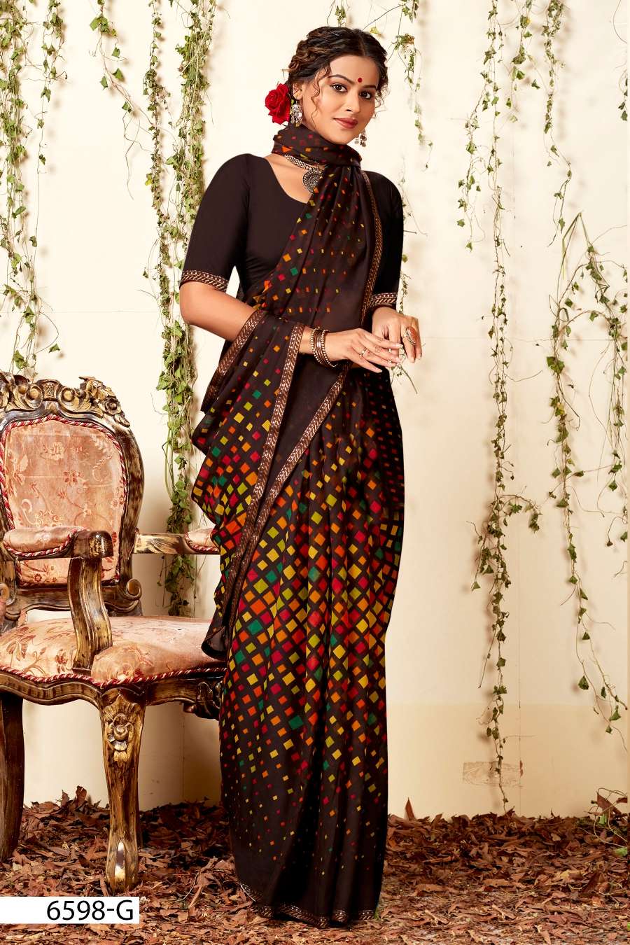 INDER SILK MILLS SEV MAMRA-6598 Saree Wholesale catalog