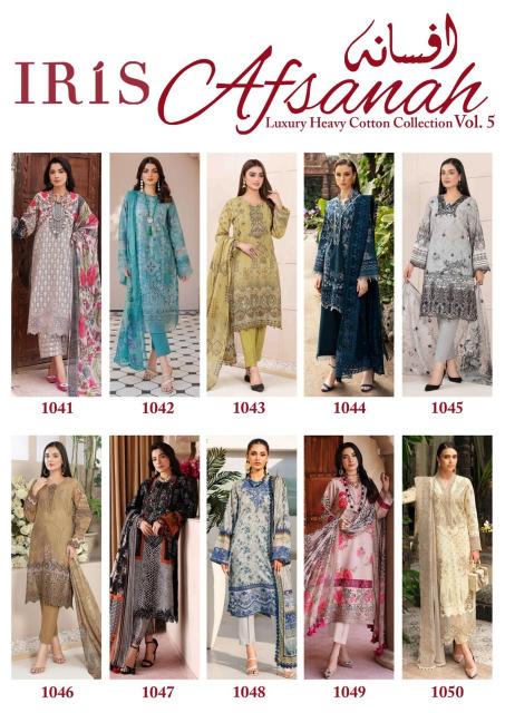 Iris Afsanah Vol 5 Luxury Heavy Cotton Dress Material Wholesale catalog
