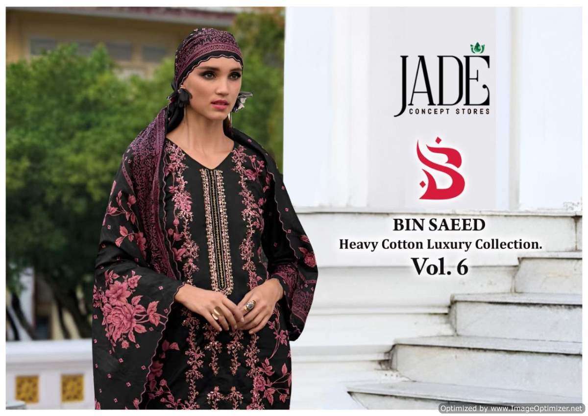 Jade Bin Saeed Vol-6 – Dress Material - Wholesale Catalog