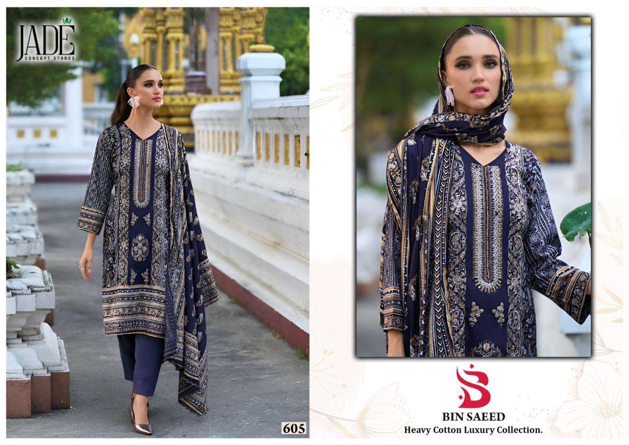 Jade Bin Saeed Vol 6 Heavy Cotton Luxury Dress Material Wholesale catalog