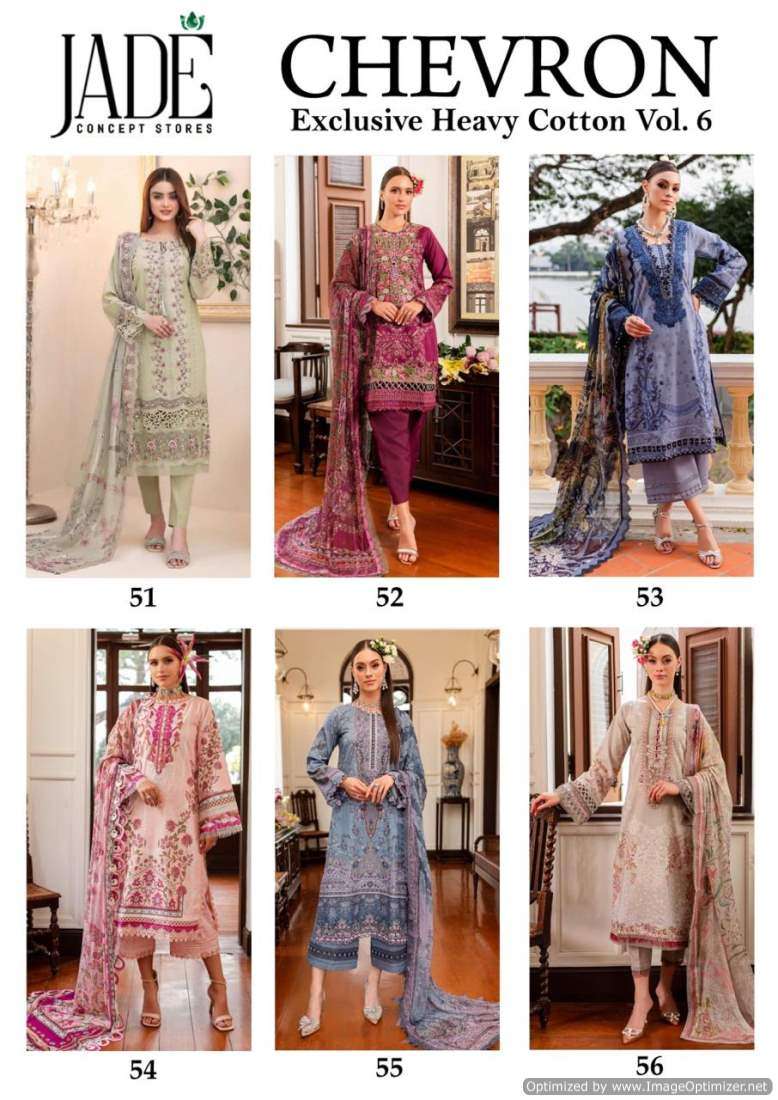 Jade Chevron Vol 6 Cotton Dress Material Wholesale catalog