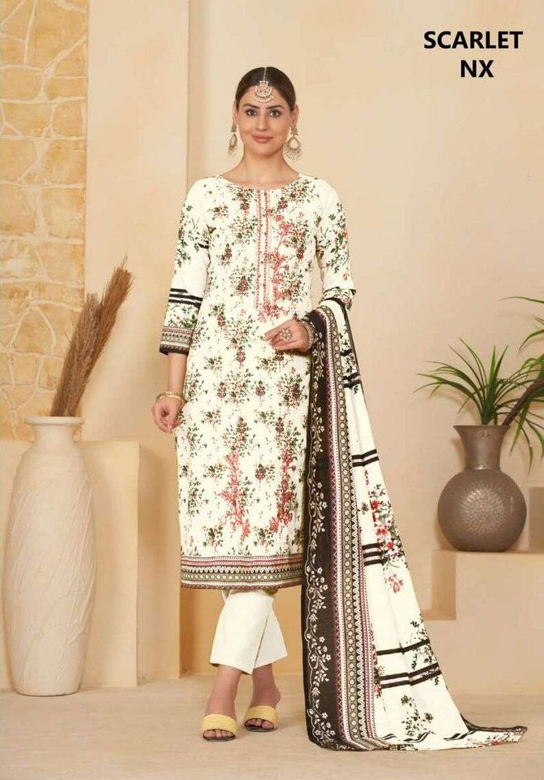 Jihan Scarlet Nx Cotton Dupatta Salwar Kameez Wholesale catalog