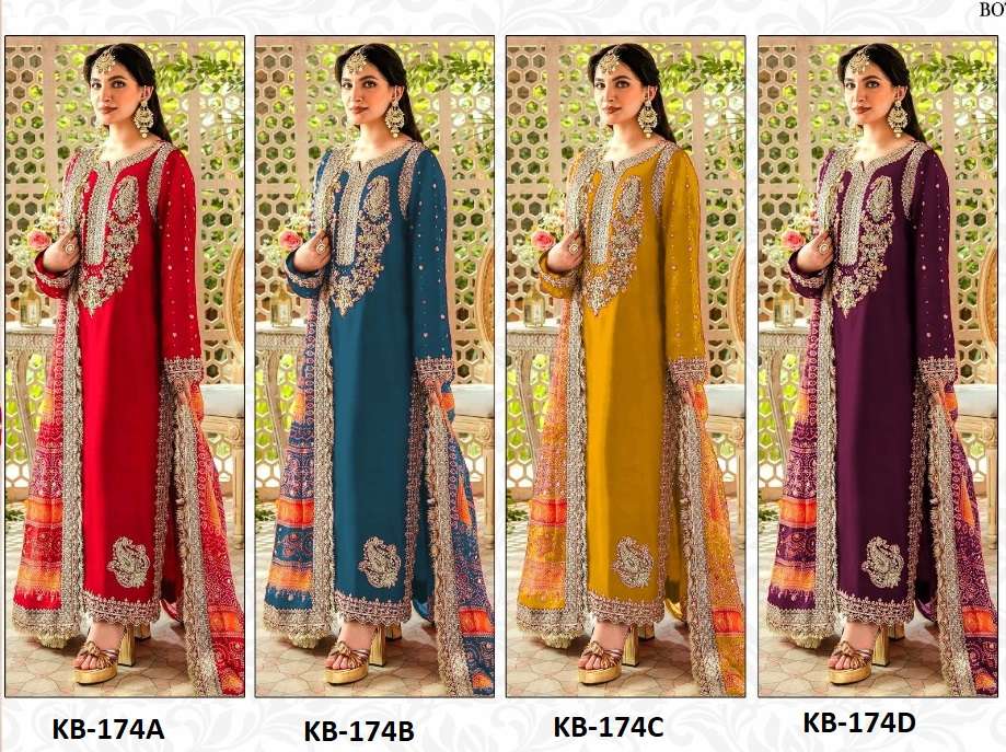 Kb Super Hit 174 Georgette Salwar Kameez Wholesale catalog