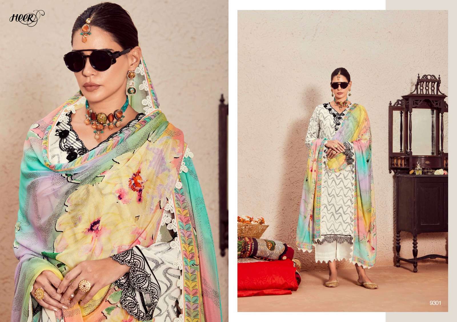 Kimora Heer Swag Muslin Digital Printed Salwar Kameez Wholesale catalog