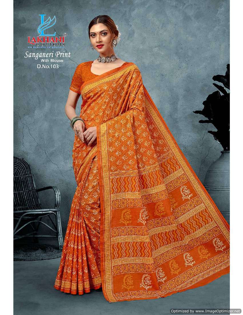 Lakhani Sanganeri Vol-1 – Cotton Sarees - Wholesale Catalog