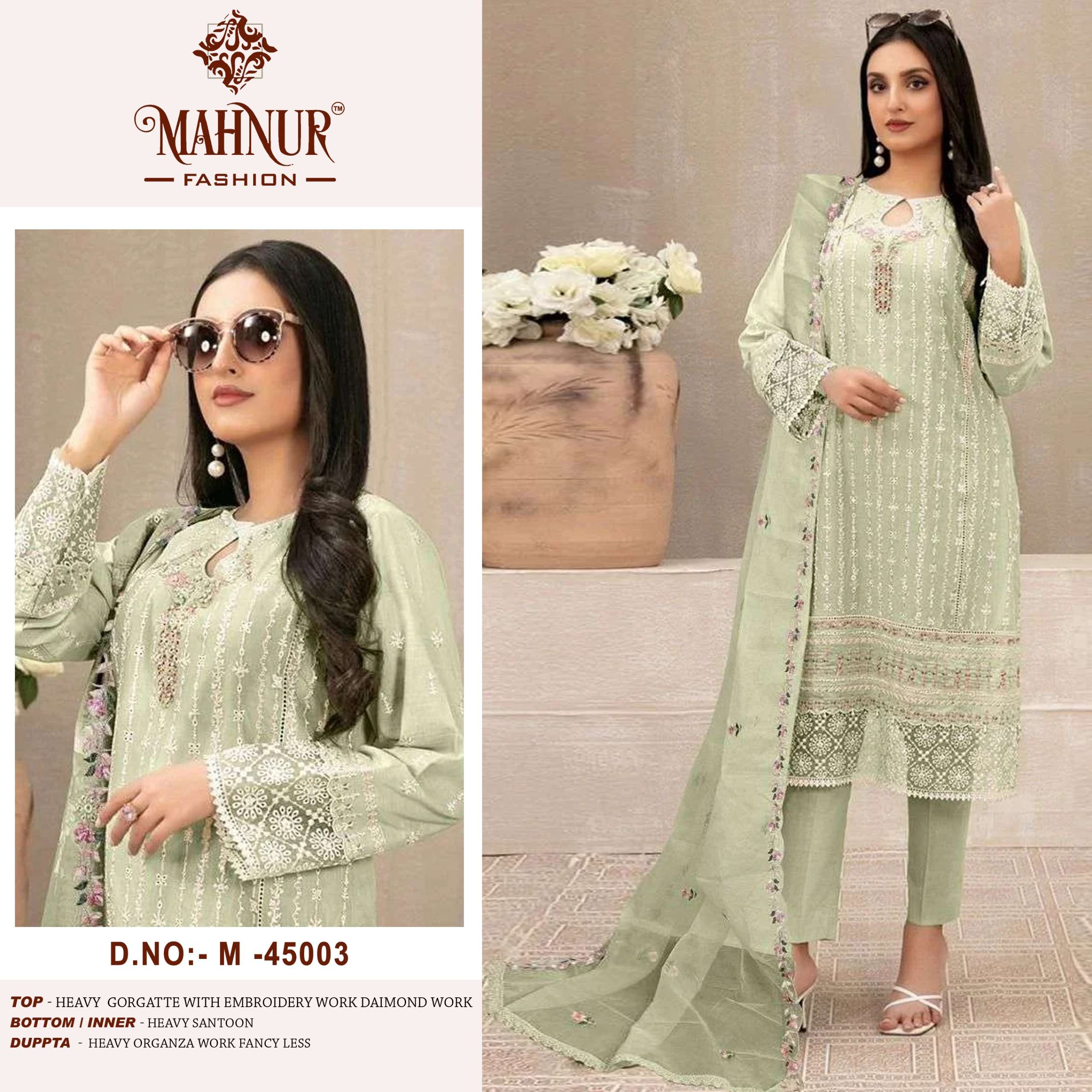 Mahnur Vol 45 Georgette Pakistani Kameez Wholesale catalog