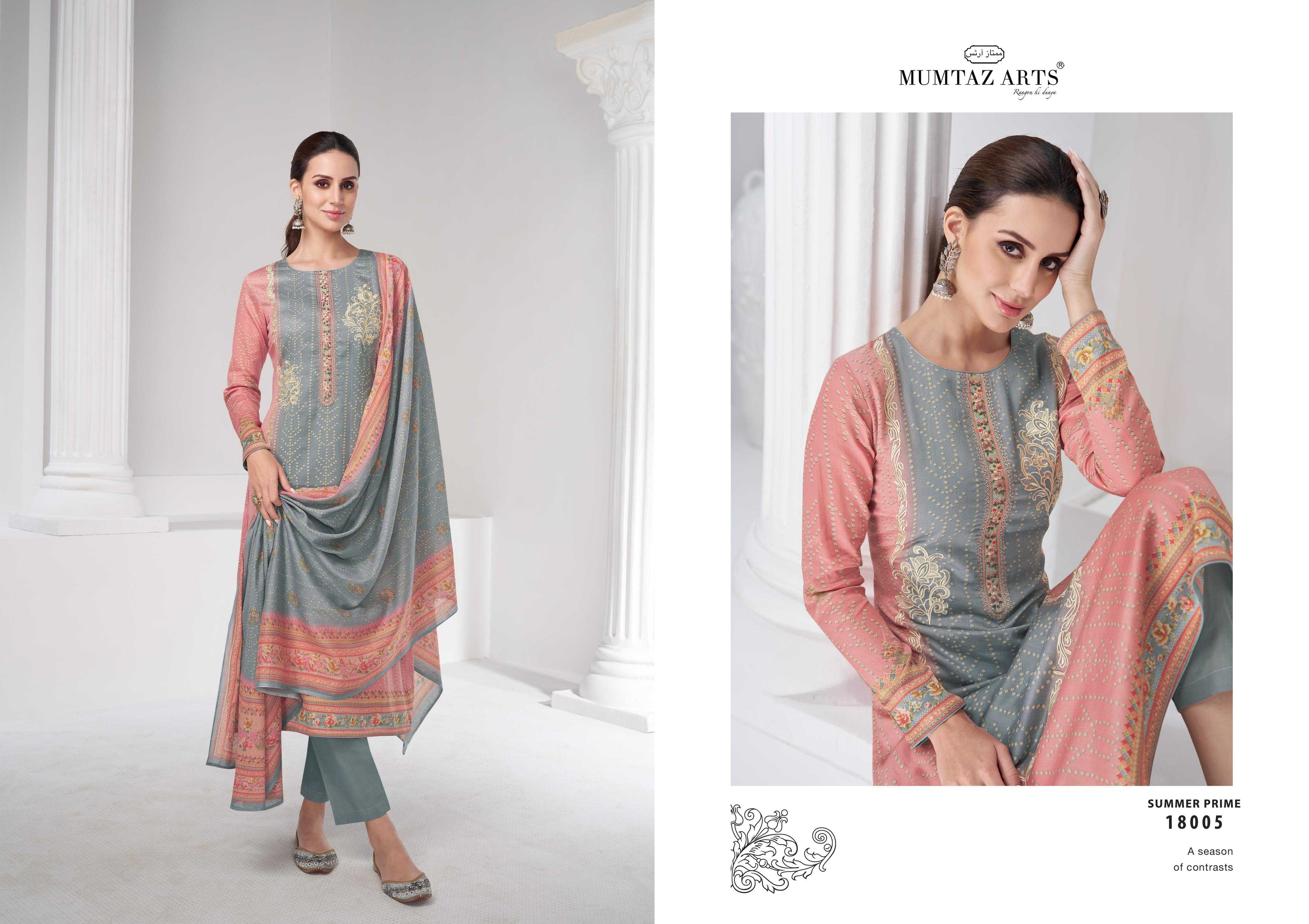 Mumtaz Summer Prime Satin Digital Printed Salwar Suits Wholesale catalog