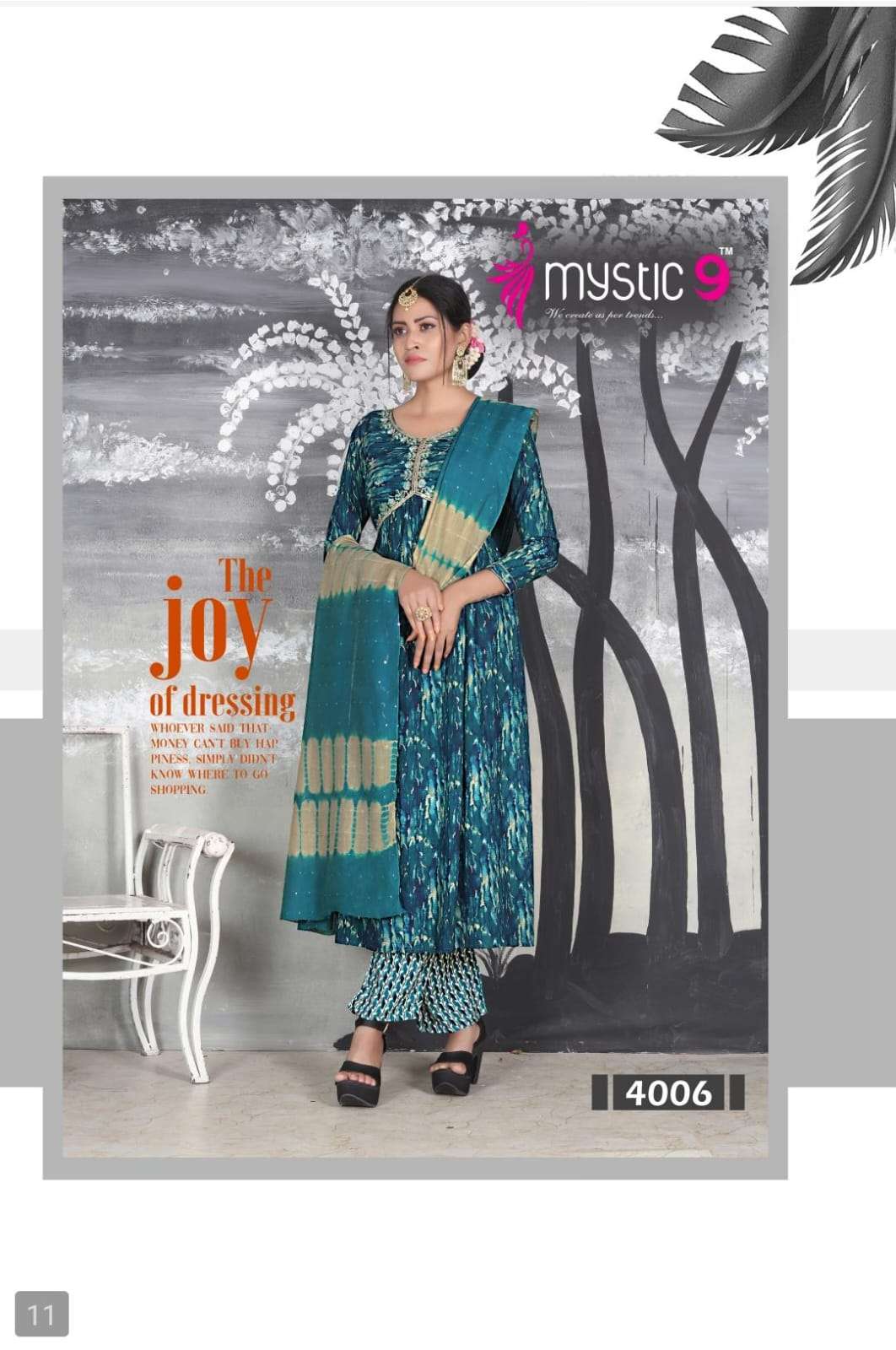 MYSTIC 9 POOJA VOL - 4 Kurti Wholesale catalog