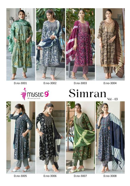 MYSTIC9 SIMRAN vol -3 Kurti Wholesale catalog