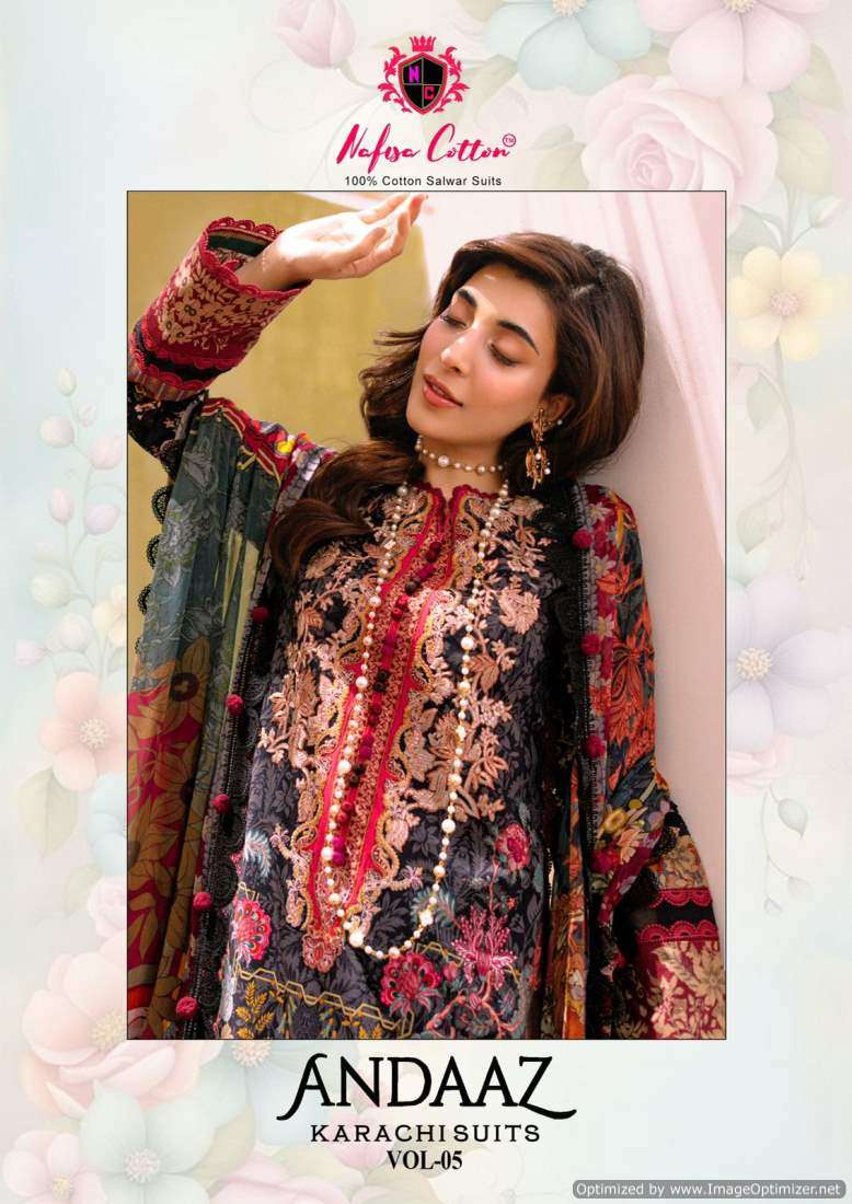 Nafisa Andaaz Vol-5 – Dress Material - Wholesale Catalog