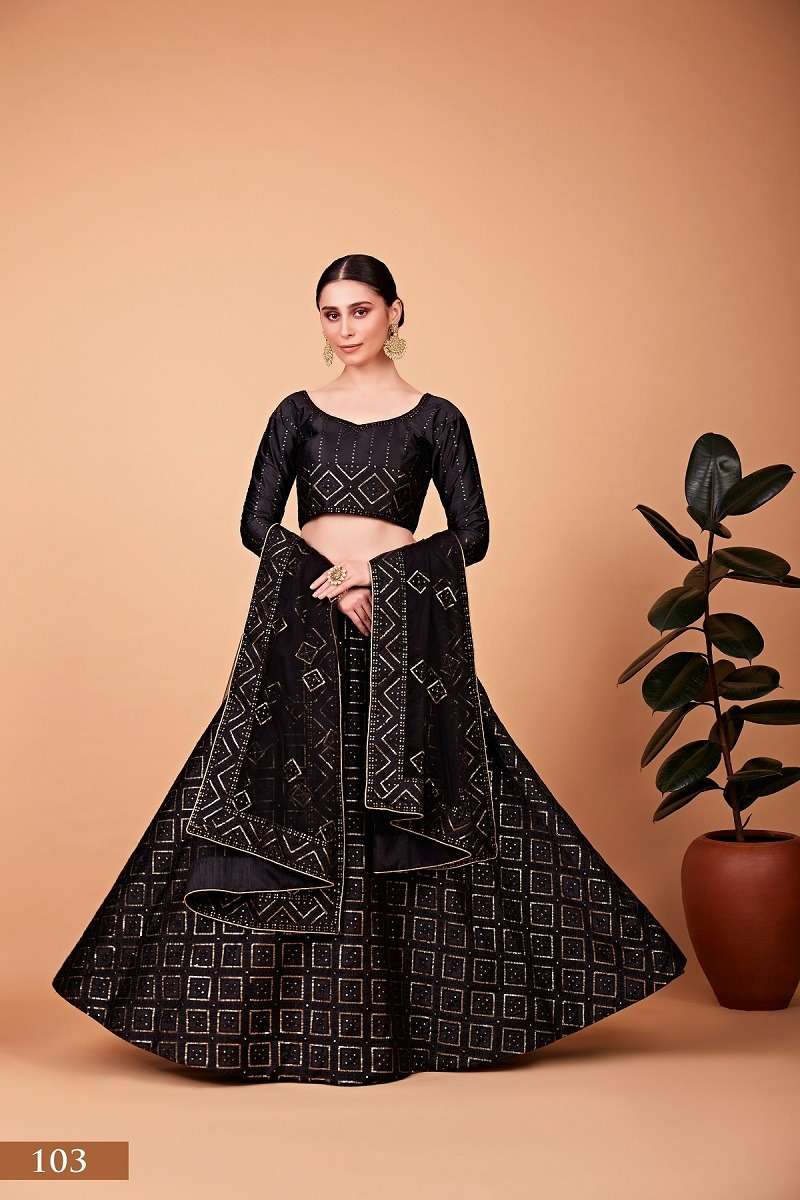 NAYRA VOL – 1 BLACK Lehenga choli Wholesale catalog