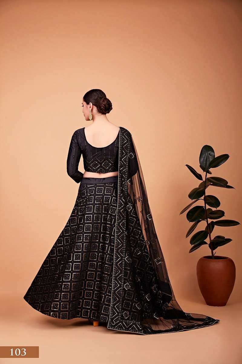 NAYRA VOL – 1 BLACK Lehenga choli Wholesale catalog