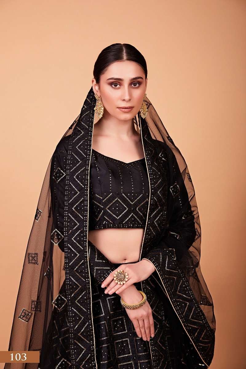 NAYRA VOL – 1 BLACK Lehenga choli Wholesale catalog