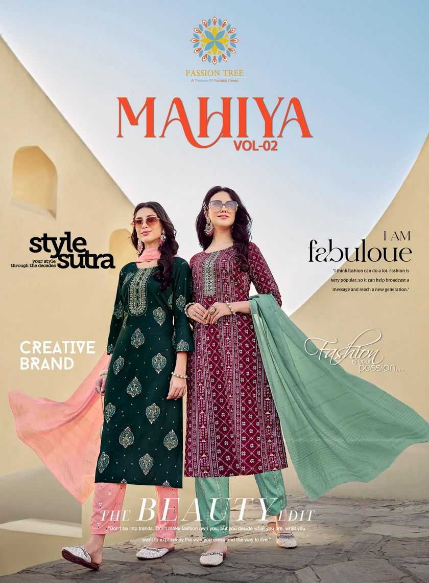 Passion Tree MAHIYA VOL-2 Kurti Wholesale catalog