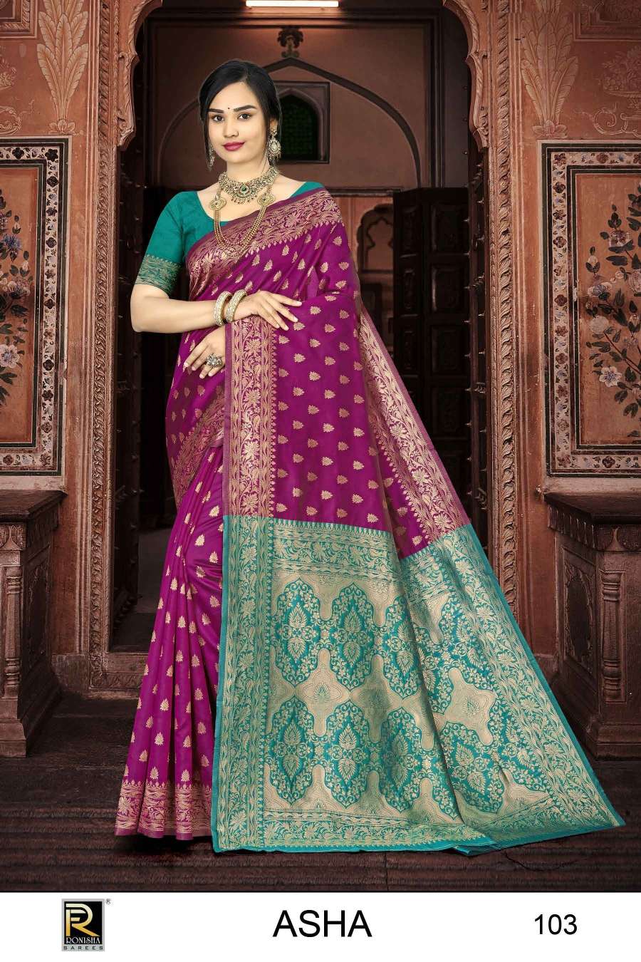 Ronisha Asha  Banarasi Silk Saree Wholesale catalog