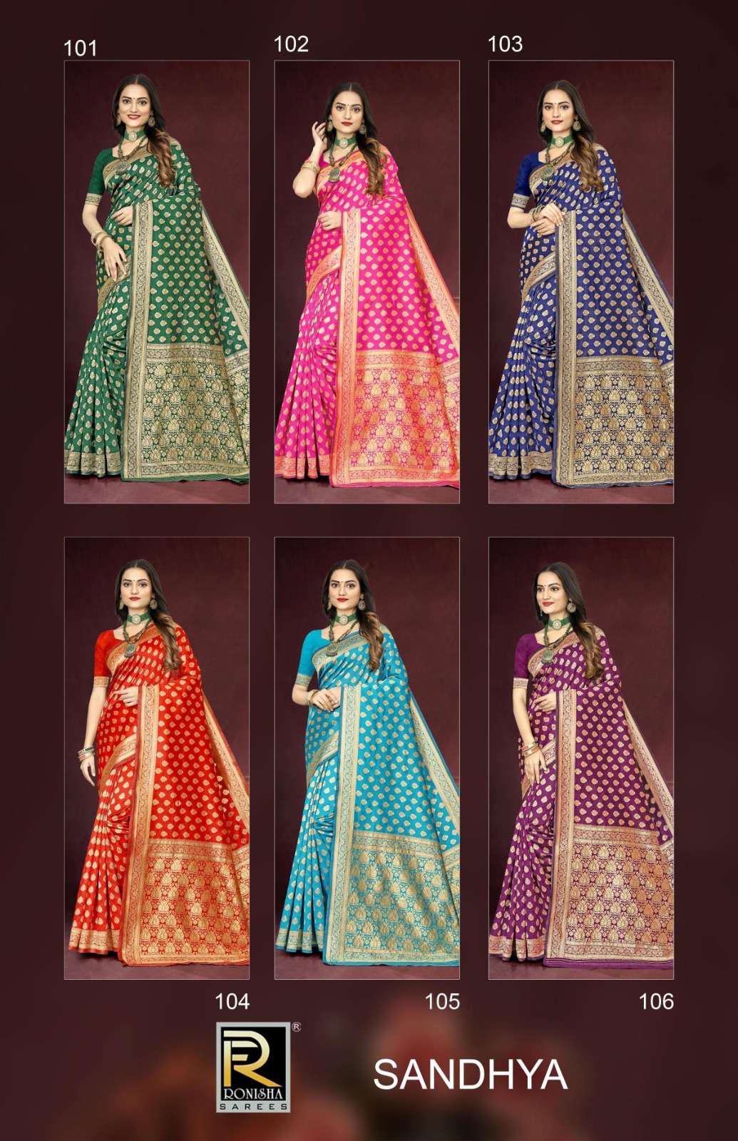 Ronisha Sandhya  Banarasi Silk Saree Wholesale catalog