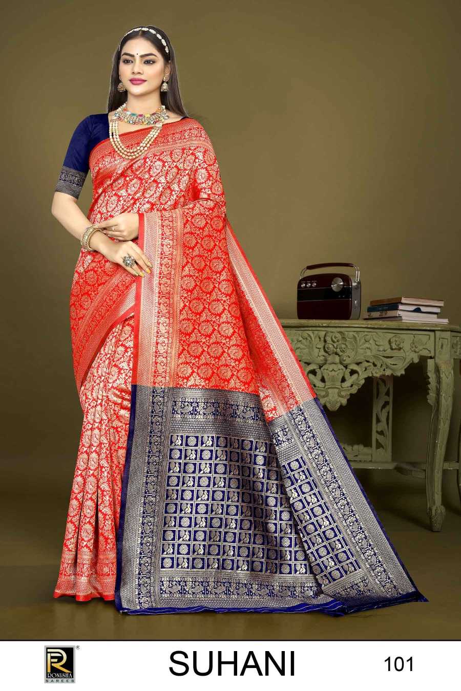 Ronisha Suhani-1 Banarasi Silk Saree Wholesale catalog