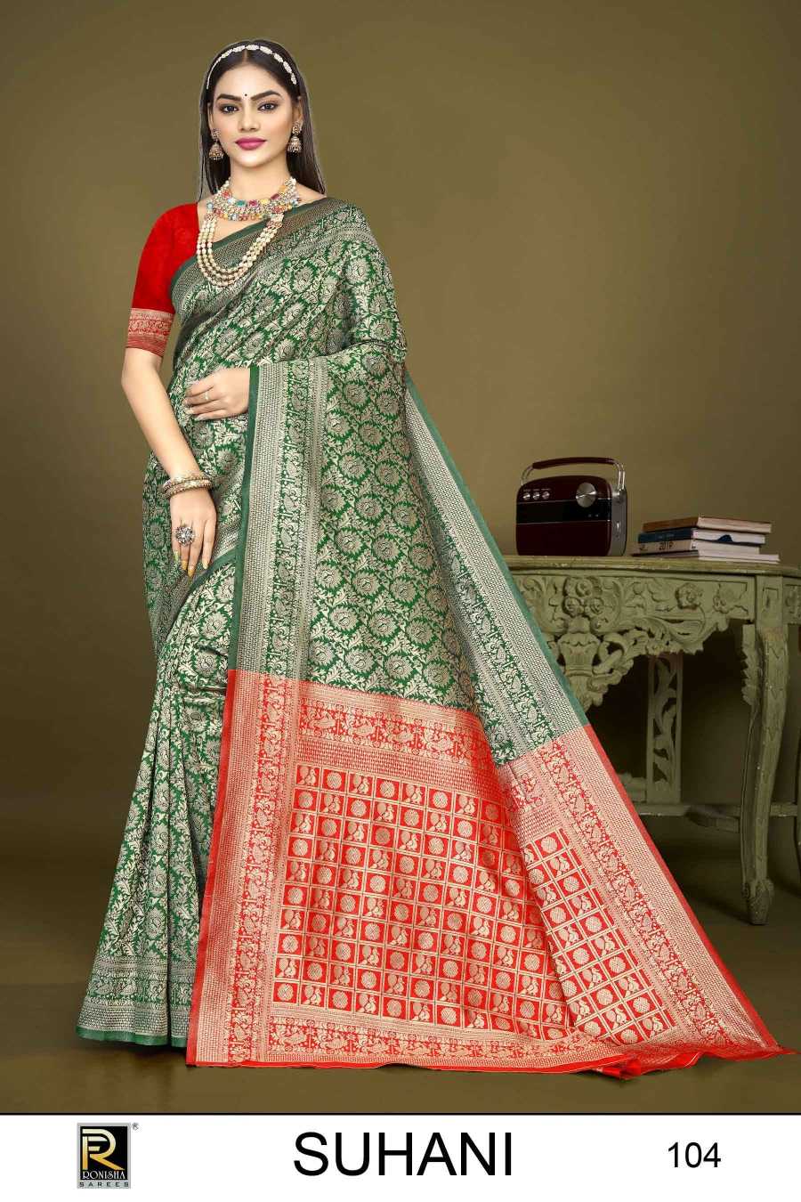 Ronisha Suhani-1 Banarasi Silk Saree Wholesale catalog