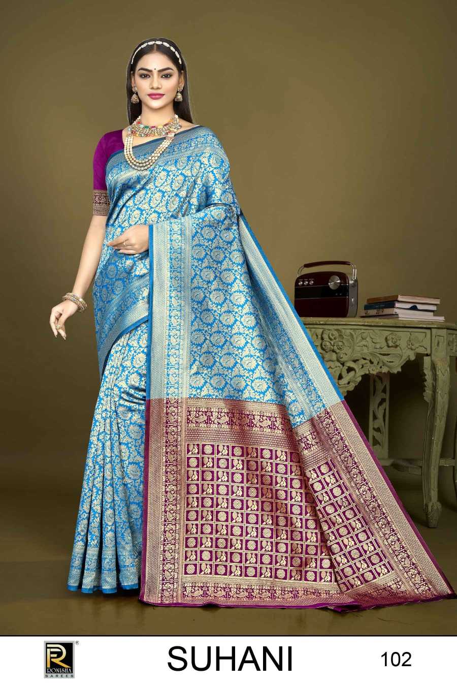 Ronisha Suhani-1 Banarasi Silk Saree Wholesale catalog