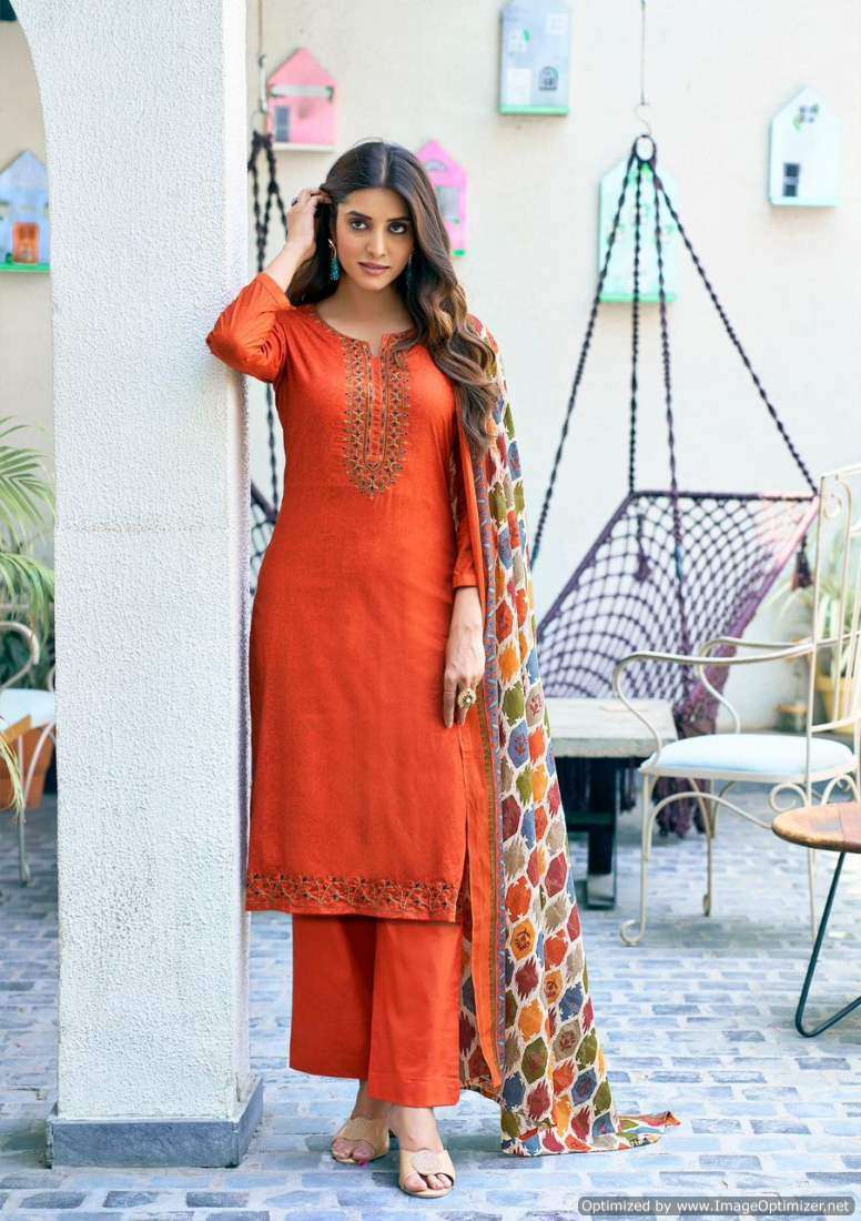 Saanvi Romani Cambric Cotton Printed Dress Material Wholesale catalog