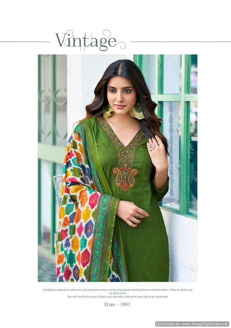 Saanvi Romani Cambric Cotton Printed Dress Material Wholesale catalog