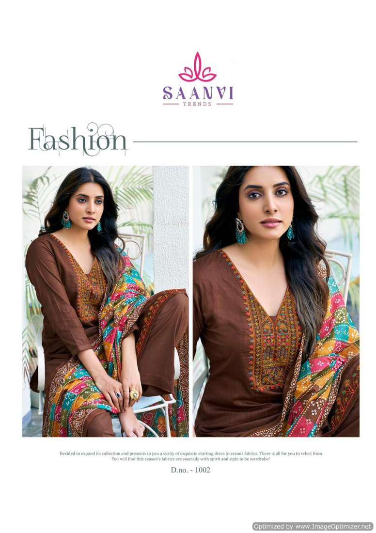 Saanvi Romani Cambric Cotton Printed Dress Material Wholesale catalog